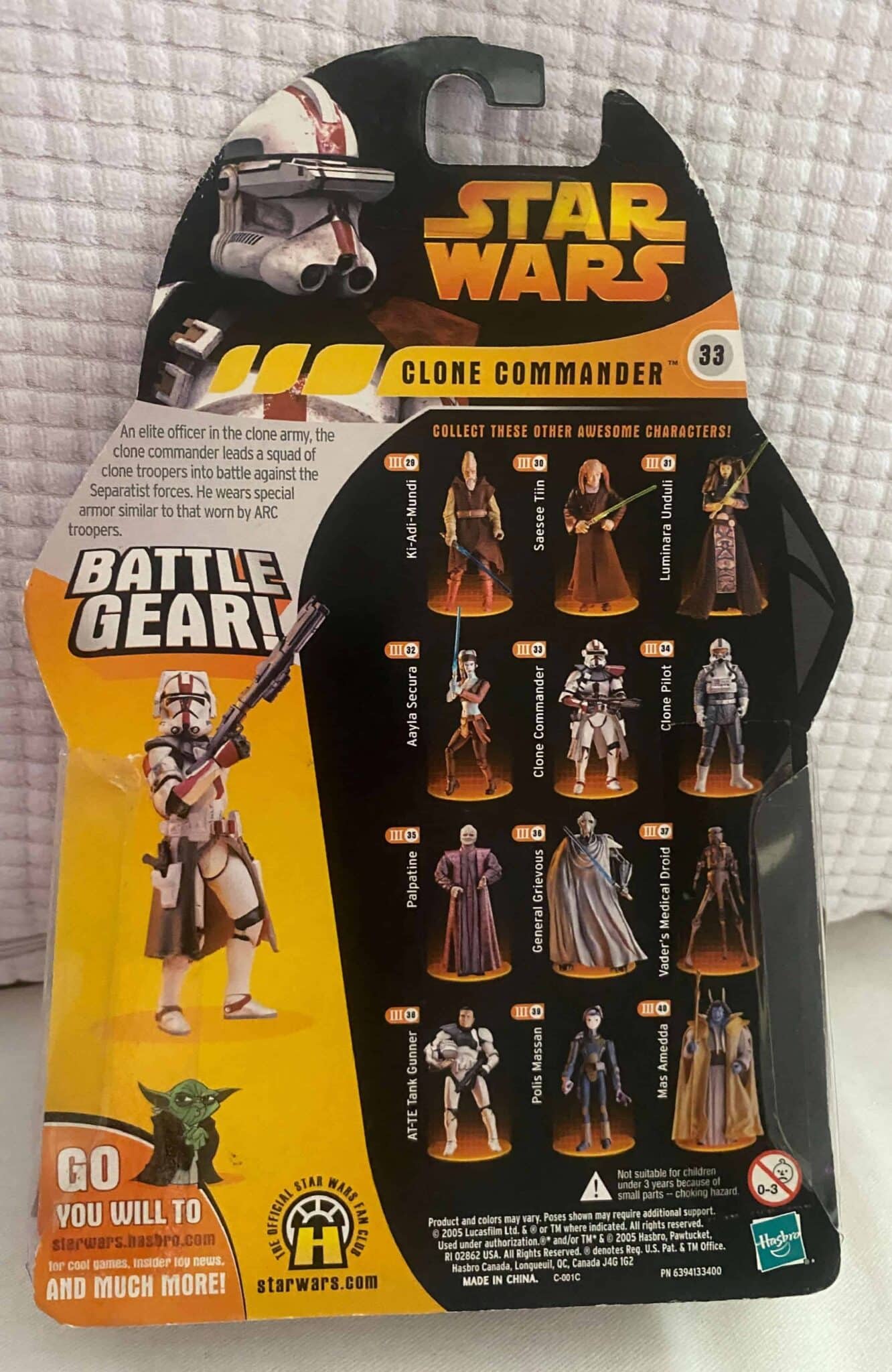 | Casa do Colecionador Clone Commander 327th ROTS 2005 Hasbro Battle Gear - Bly’s Trooper Star Wars Revenge of the Sith 2005