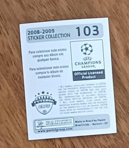 | Casa do Colecionador Figurinha Panini Uefa Champions League 2008 # 103. Xavi Hernandez.