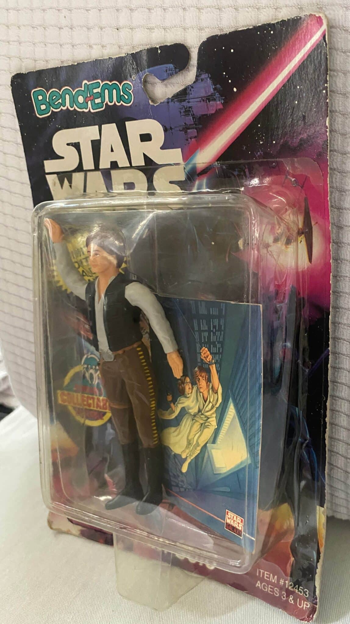 | Casa do Colecionador Han Solo - Star Wars Bend-Ems - Just Toys - Inclui Trading Card Topps -1994