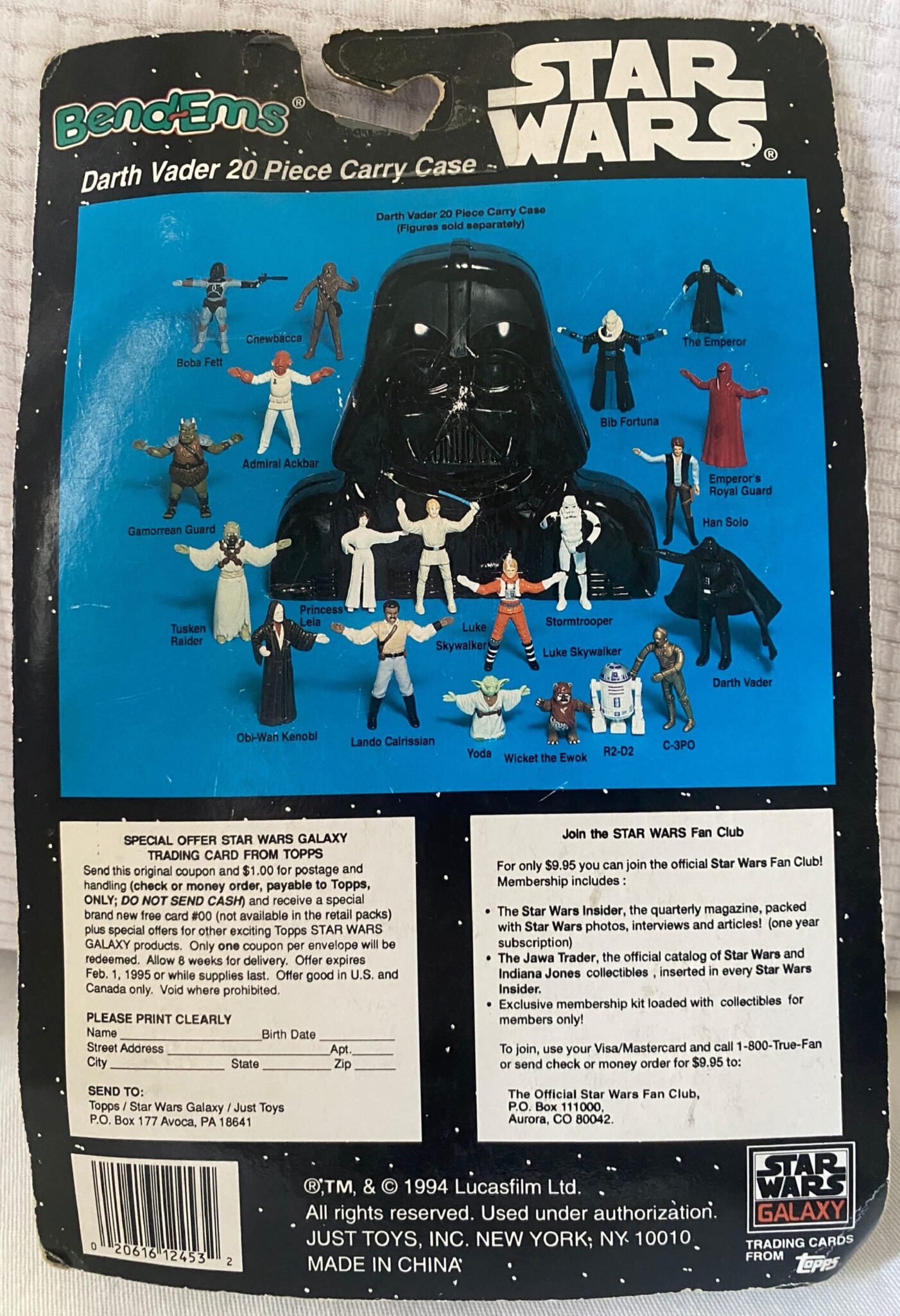 | Casa do Colecionador Han Solo - Star Wars Bend-Ems - Just Toys - Inclui Trading Card Topps -1994