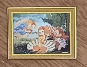 Imã de geladeira Turma da monica. Quadro Nascimento de Vênus.