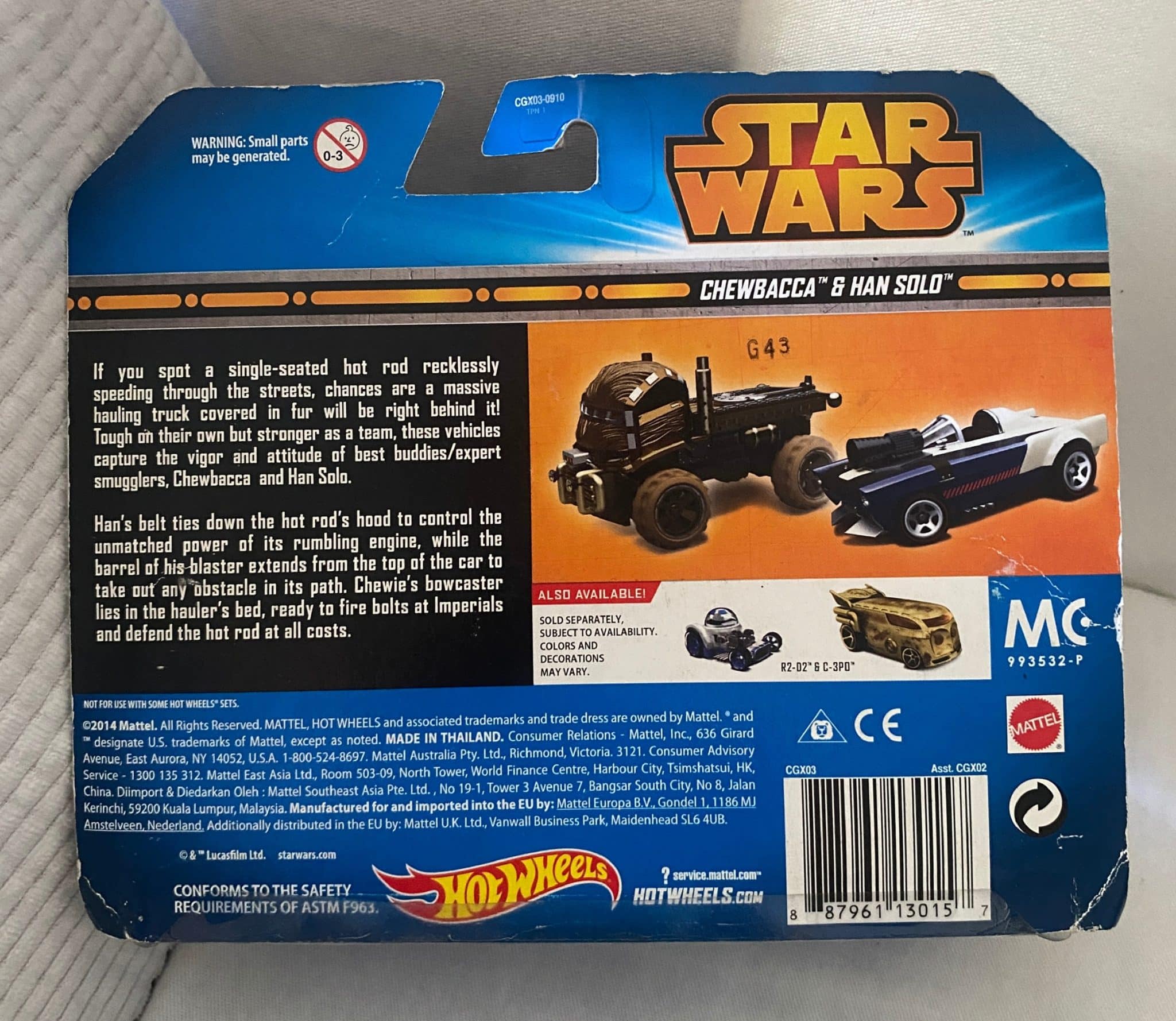 | Casa do Colecionador Lote Hot Wheels Star Wars - Rey's Speeder + Han Solo & Chewbacca (2-Pack) - Mattel 2014/2015