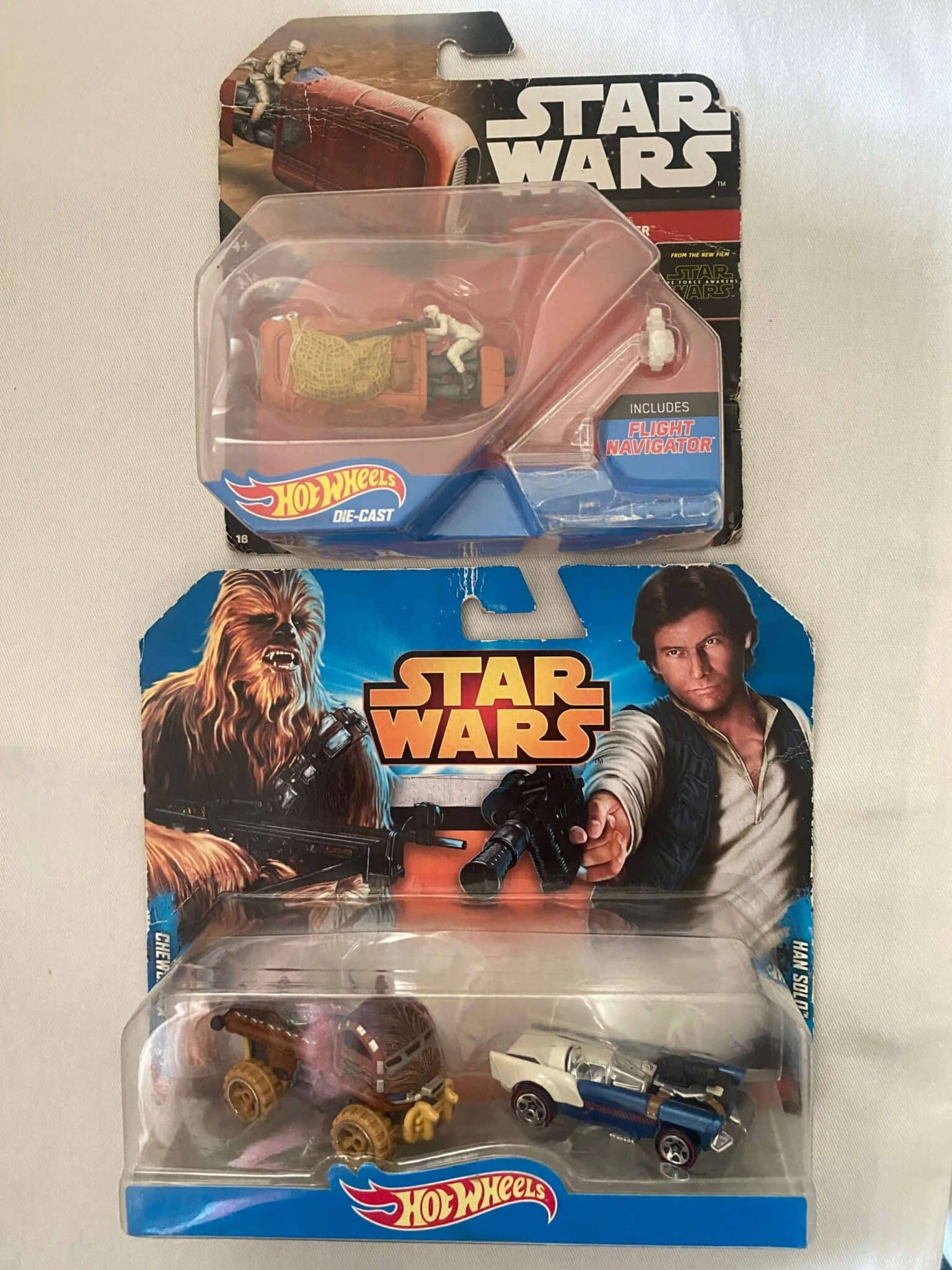 | Casa do Colecionador Lote Hot Wheels Star Wars - Rey's Speeder + Han Solo & Chewbacca (2-Pack) - Mattel 2014/2015