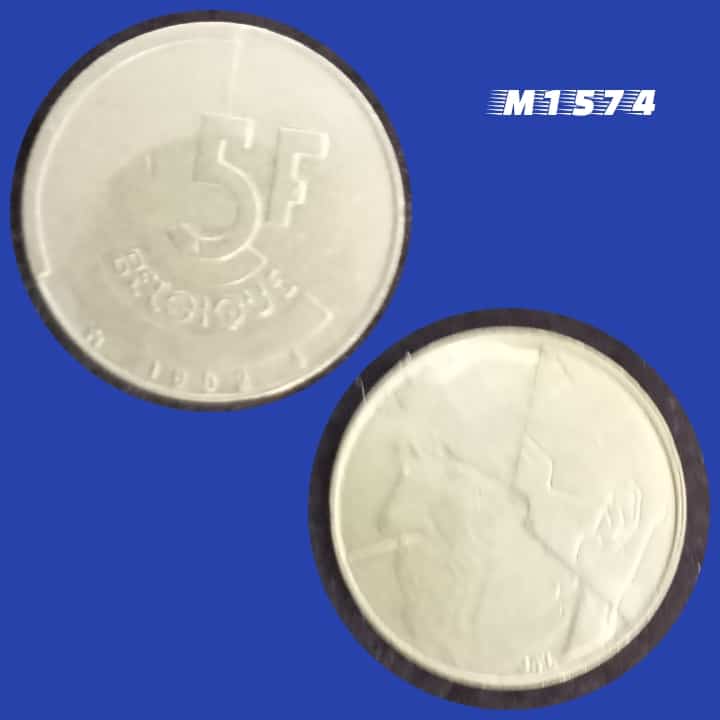 | Casa do Colecionador Moeda Bélgica - 5 Francos - Cobre-Alumínio-Níquel - 5,51g - 24mm - 1992 - Legenda em Francês - M1574