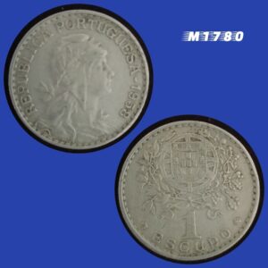 Moeda Portugal - 1 Escudo - Níquel-Latão - 7,5g - 26,7mm - 1958 - M1780