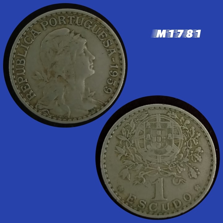 | Casa do Colecionador Moeda Portugal - 1 Escudo - Níquel-Latão - 7,5g - 26,7mm - 1959 - M1781