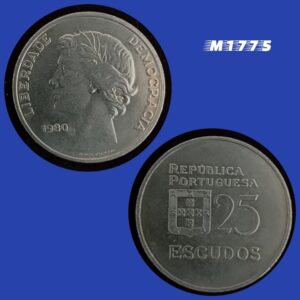 Moeda Portugal - 25 Escudos - Cupro-Níquel - 11g - 28,5mm - 1980 - M1775