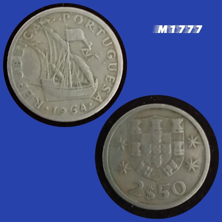 | Casa do Colecionador Moeda Portugal - 2,5 Escudos - Cupro-Níquel - 3,5g - 20mm - 1964 - M1777