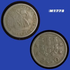 Moeda Portugal - 2,5 Escudos - Cupro-Níquel - 3,5g - 20mm - 1973 - M1778