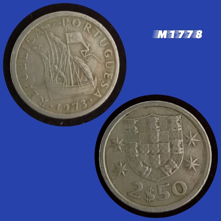 | Casa do Colecionador Moeda Portugal - 2,5 Escudos - Cupro-Níquel - 3,5g - 20mm - 1973 - M1778