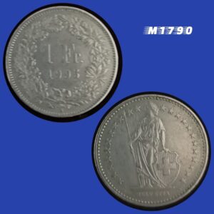Moeda Suíça - 1 Franco - Cupro-Níquel - 4,4g - 23mm - 1995 - M1790