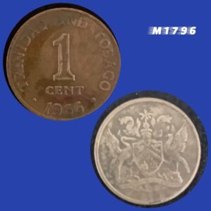 Moeda Trinidad e Tobago - 1 Cêntimo - Bronze - 1,95g - 17,8mm - 1966 - M1796