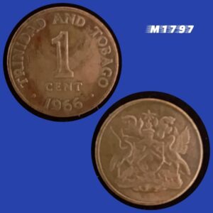 Moeda Trinidad e Tobago - 1 Cêntimo - Bronze - 1,95g - 17,8mm - 1966 - M1797