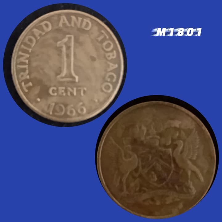 | Casa do Colecionador Moeda Trinidad e Tobago - 1 Cêntimo - Bronze - 1,95g - 17,8mm - 1966 - M1801