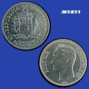 Moeda Venezuela - 1 Bolivar - Níquel - 5g - 23mm - 1967 - M1811