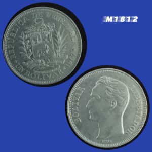 Moeda Venezuela - 1 Bolivar - Níquel - 5g - 23mm - 1967 - M1812