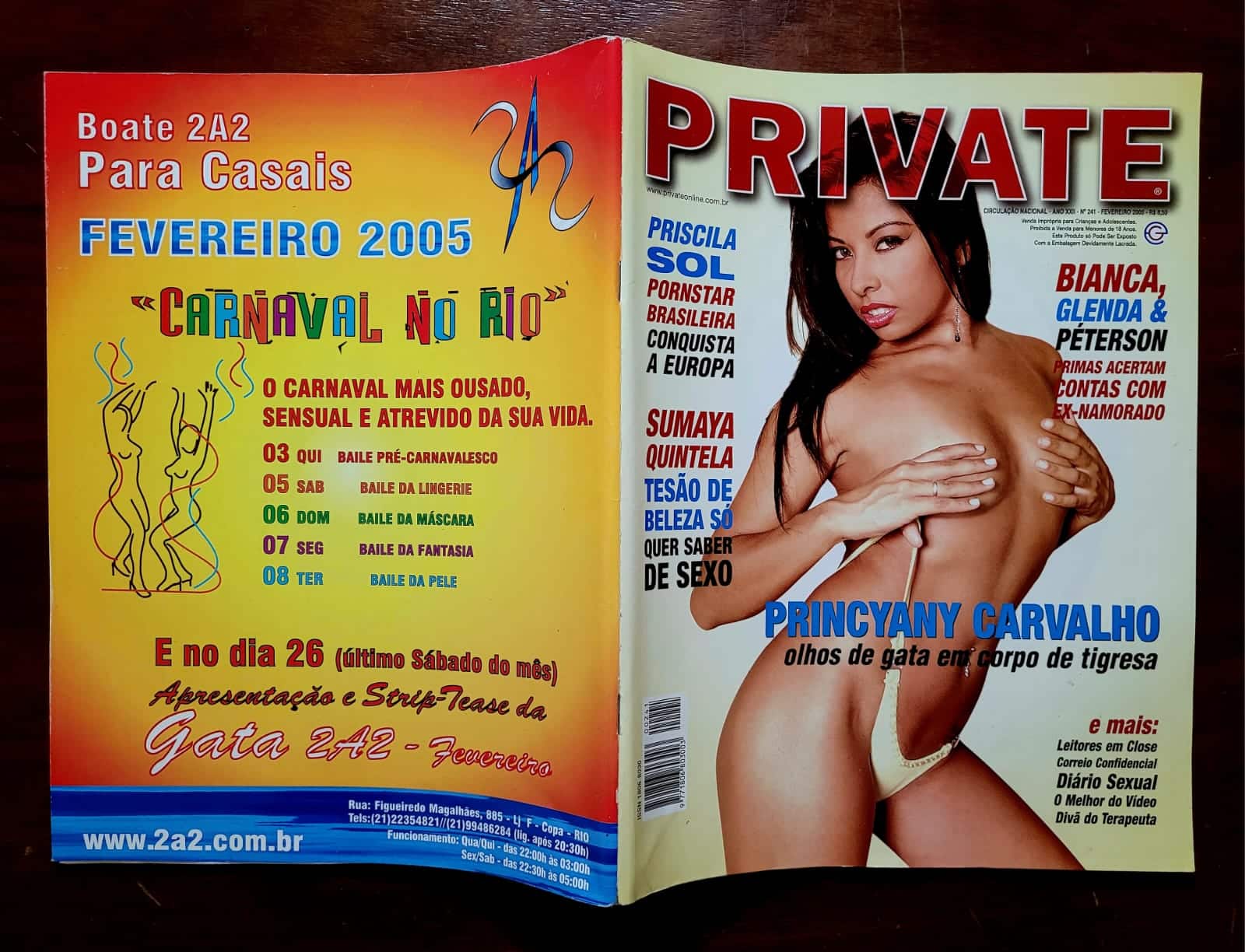 | Casa do Colecionador Revista Private Nº 241 - Princyany Carvalho | Priscila Sol e Sumaya Quintela | Fevereiro 2005