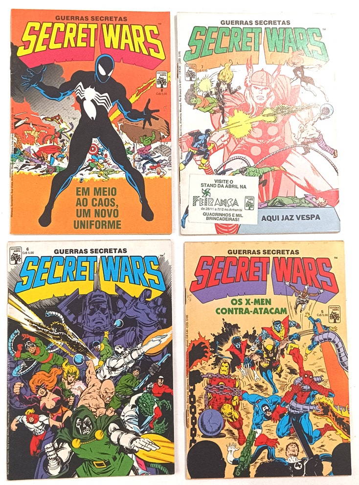 | Casa do Colecionador Secret Wars - Guerras Secretas com Álbum de Figurinhas e Gibi da Gulliver. Abril – 1986.