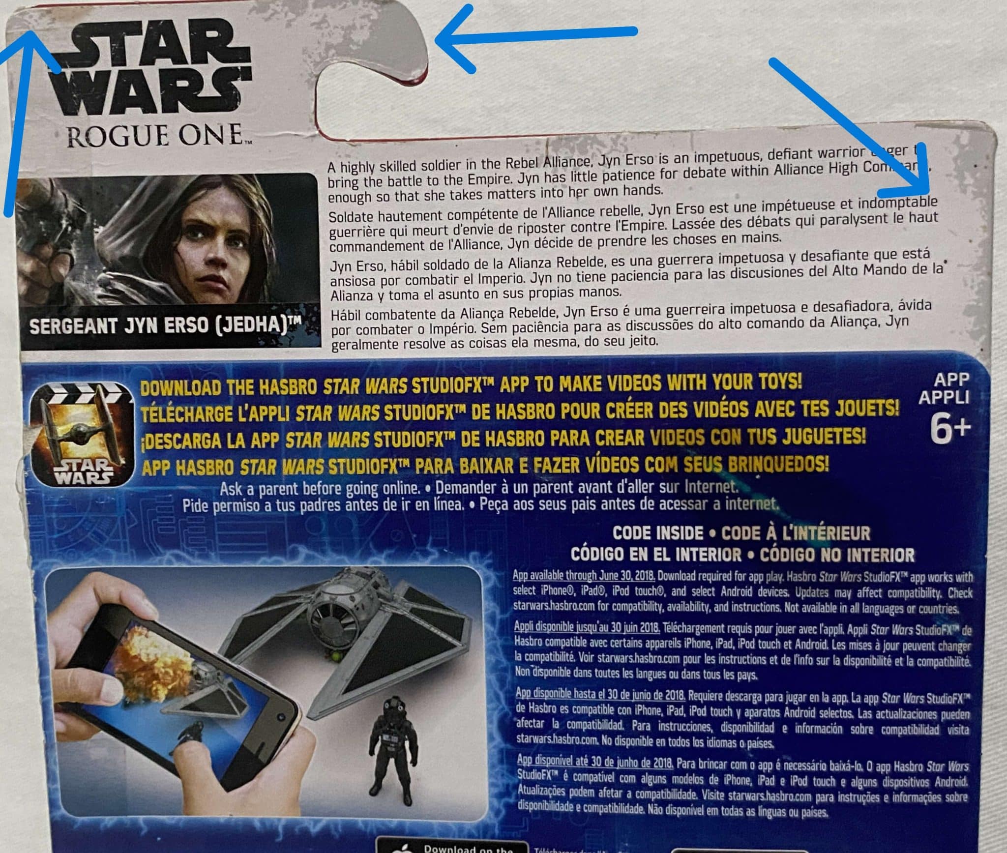| Casa do Colecionador Sergeant Jyn Erso (Jedha) Rogue One Star Wars Hasbro 2016 - SW1049