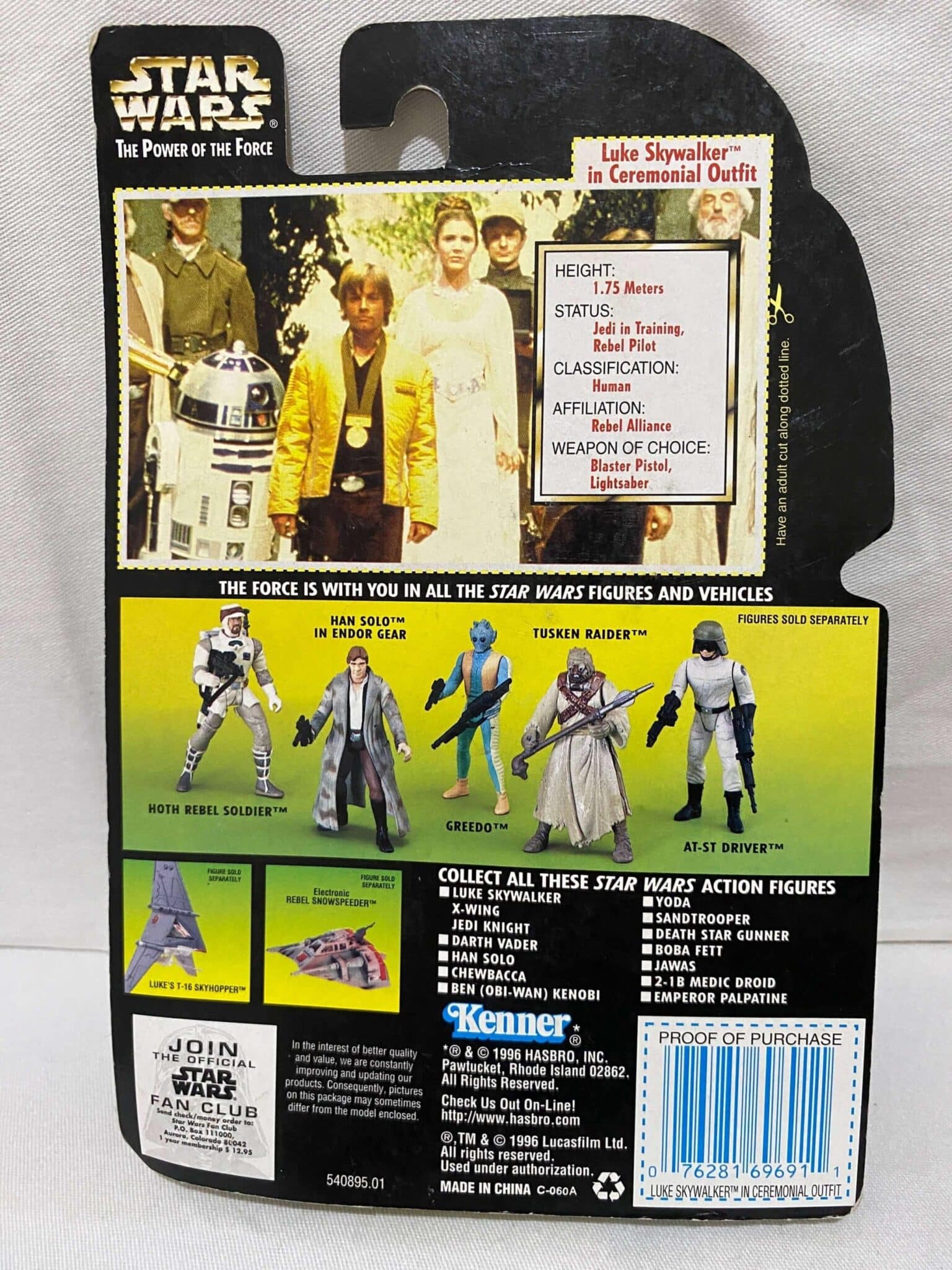 | Casa do Colecionador Star Wars Luke Skywalker Ceremonial Outfit Power Of The Force Kenner 1996 Lacrado