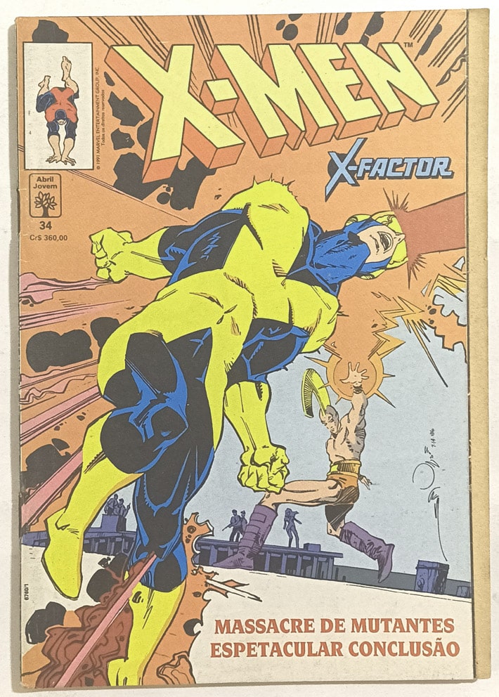 | Casa do Colecionador X-Men 1ª série, Massacre de Mutantes - n° 31,32,33 e 34. Abril- 1991.