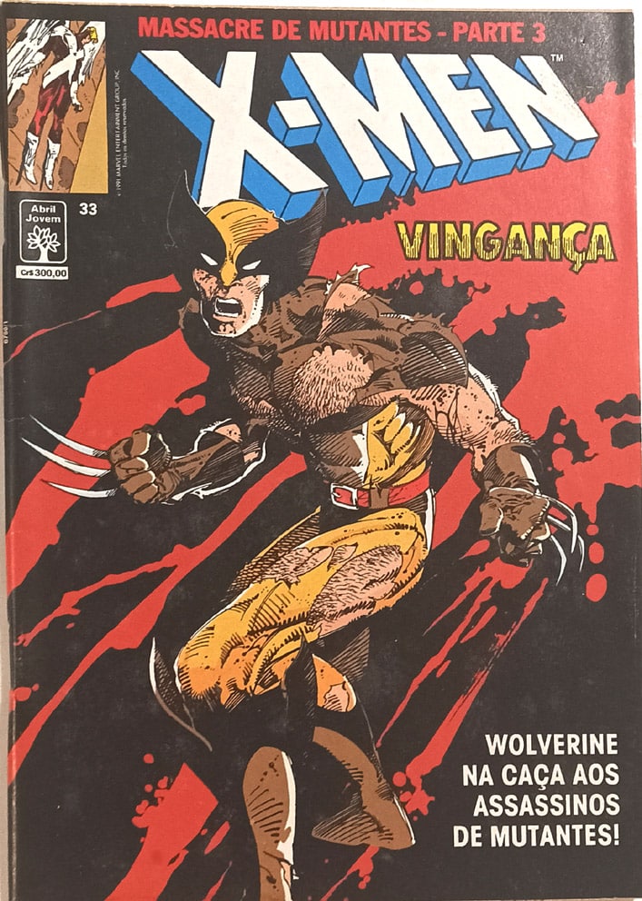 | Casa do Colecionador X-Men 1ª série, Massacre de Mutantes - n° 31,32,33 e 34. Abril- 1991.