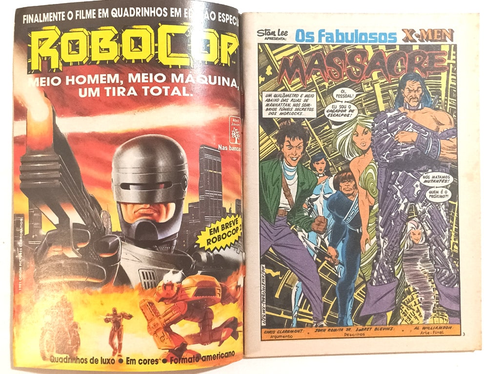 | Casa do Colecionador X-Men 1ª série, Massacre de Mutantes - n° 31,32,33 e 34. Abril- 1991.