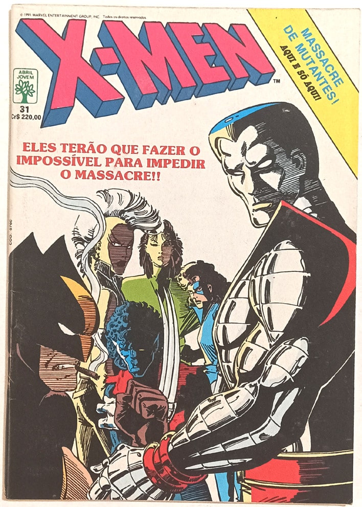 | Casa do Colecionador X-Men 1ª série, Massacre de Mutantes - n° 31,32,33 e 34. Abril- 1991.