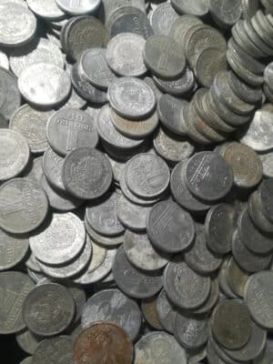 1kg de moedas de aluminio brasileiras para coleção república