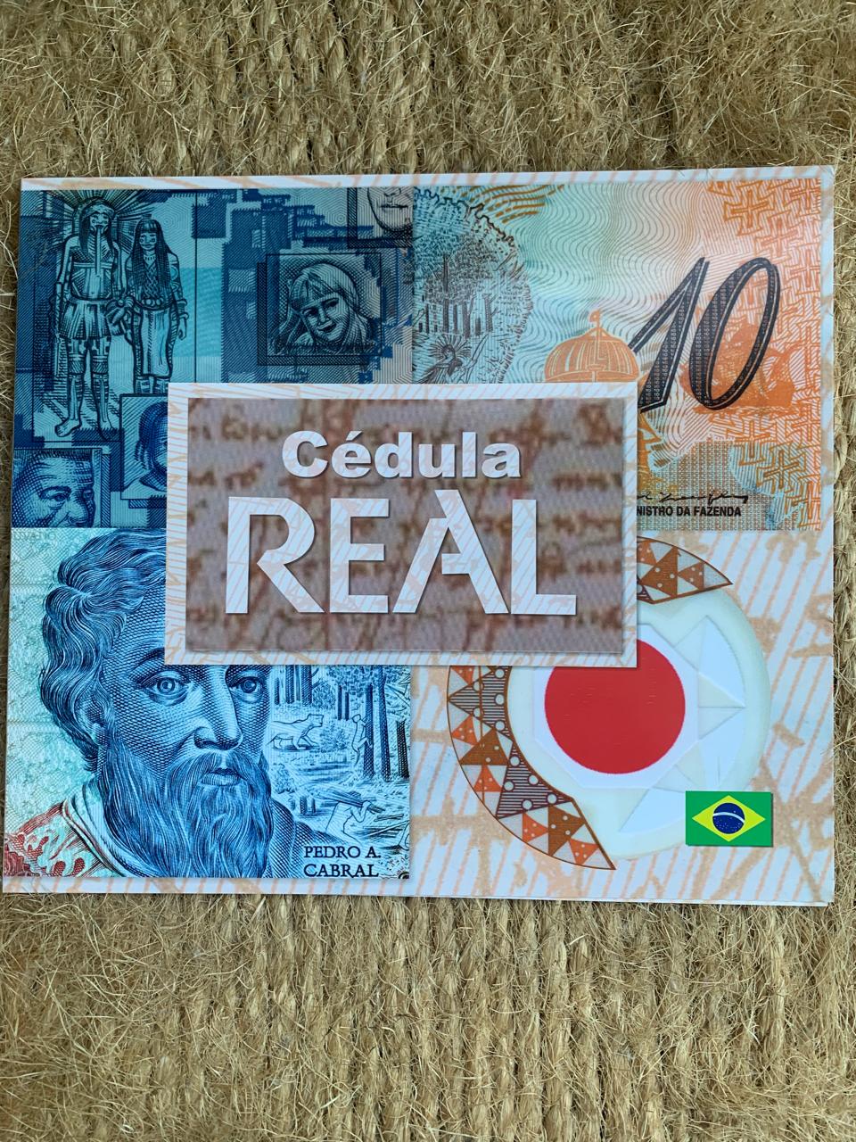 | Casa do Colecionador Encarte 10 reais polimero com cédula MBC