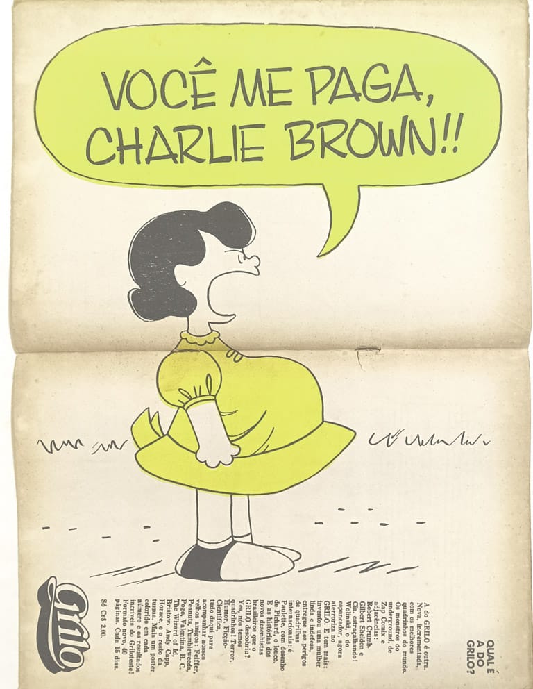 | Casa do Colecionador Grilo nº 25, Especial Charlie Brown e sua turma, com o pôster central. AeC - 1972.