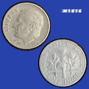 Moeda EUA - One Dime - Cobre revestido Cupro-Níquel - 2,27g - 17,91mm - 1966 - M1816
