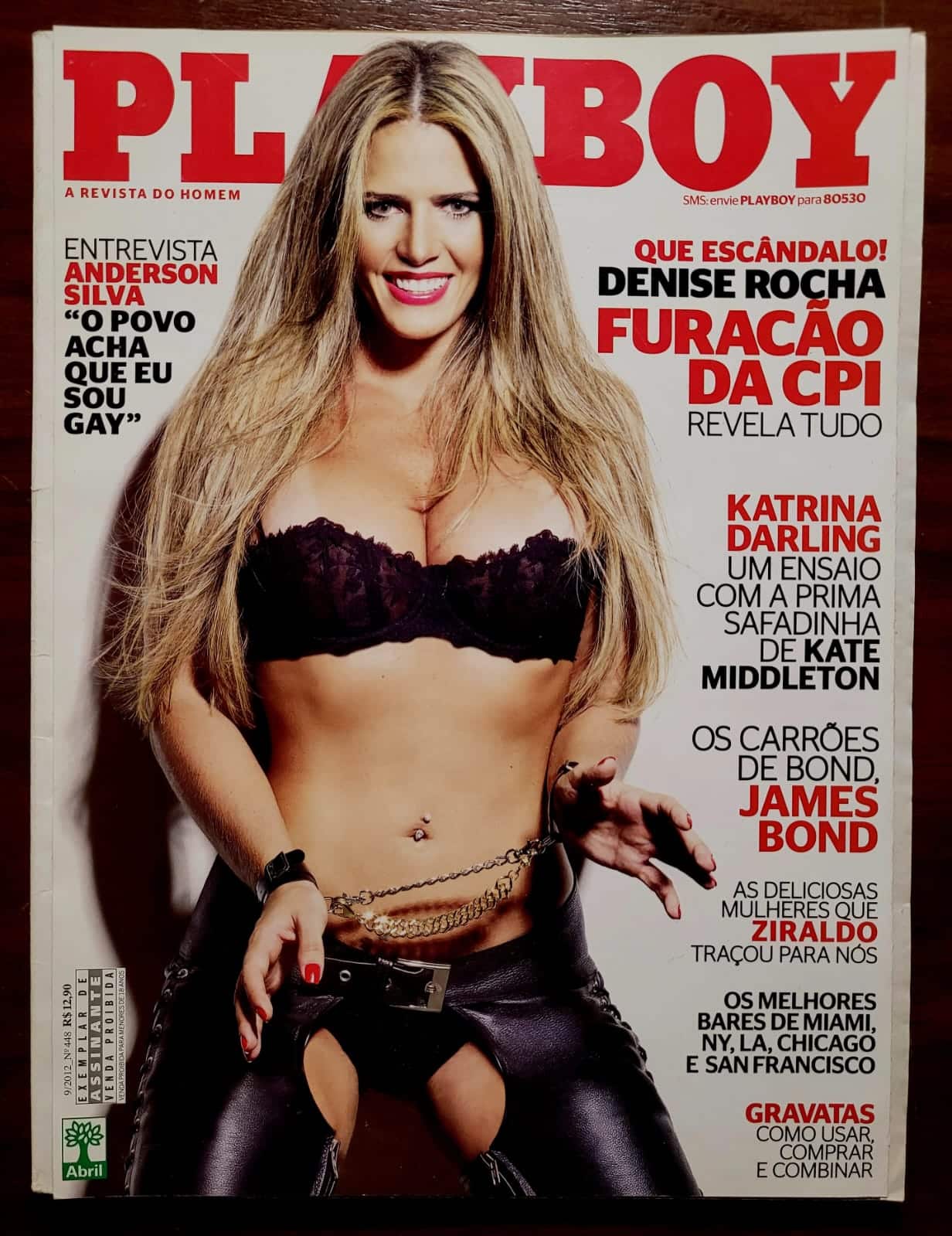 | Casa do Colecionador Playboy Nº 448 | Denise Rocha | O Furacão da CPI | Exemplar de Assinante | Setembro 2012