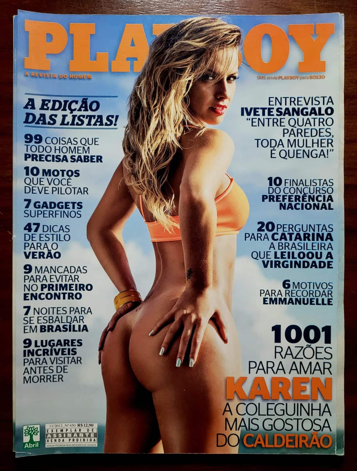 | Casa do Colecionador Playboy Nº 450 | Karen Kounrouzan | Edição de Assinante com Pôster | Novembro/2012