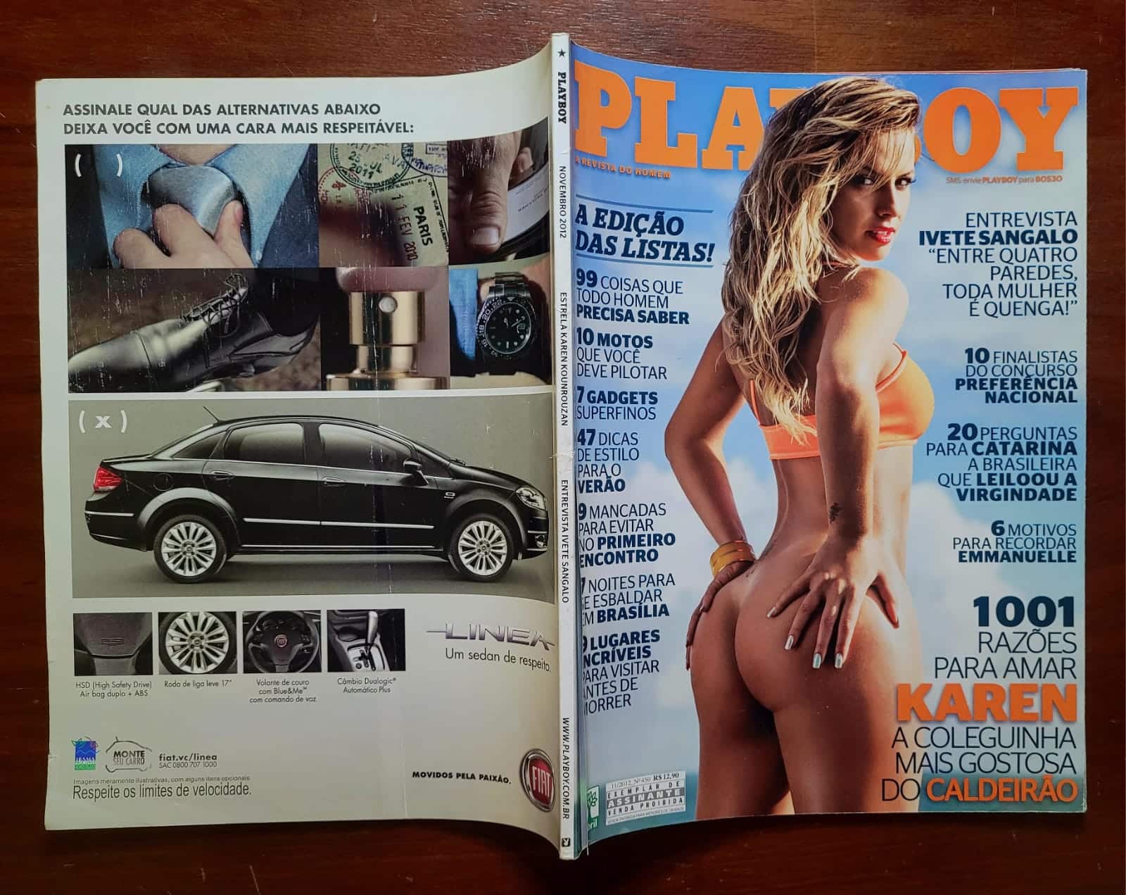 | Casa do Colecionador Playboy Nº 450 | Karen Kounrouzan | Edição de Assinante com Pôster | Novembro/2012