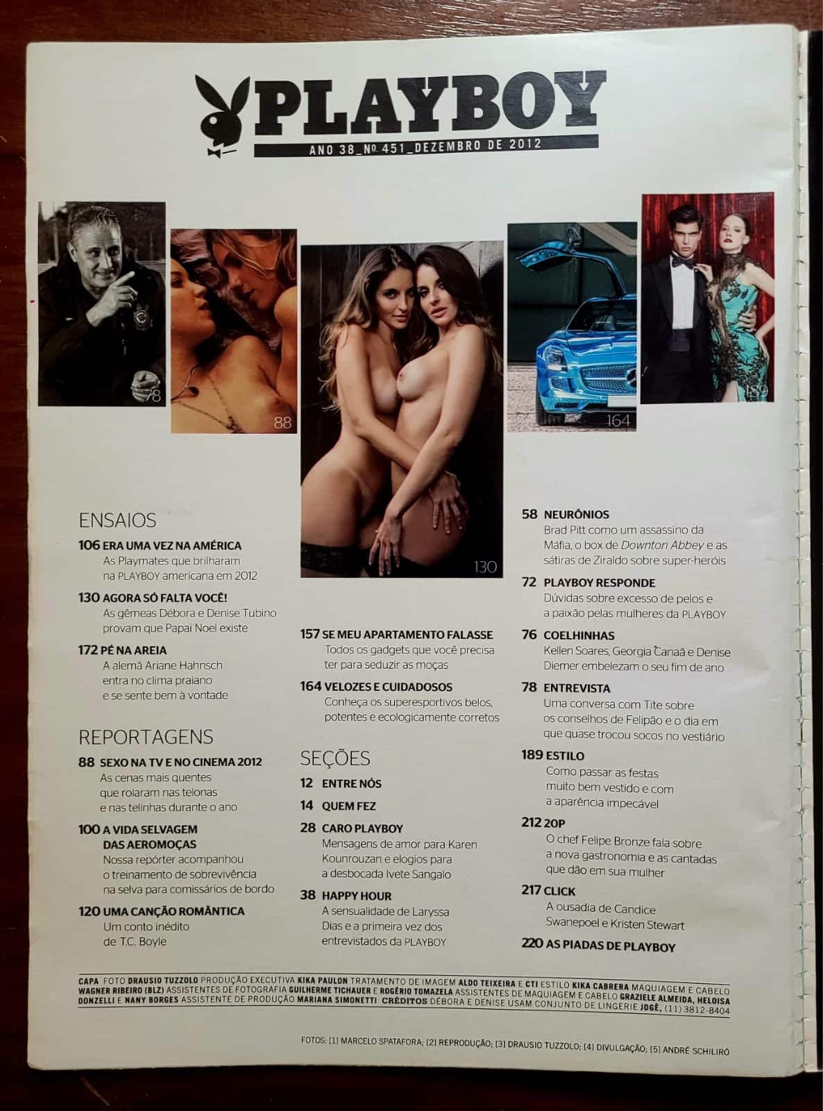 | Casa do Colecionador Playboy Nº 451 | Gêmeas Débora e Denise Tubino | Especial de Natal e Encarte Itaipava | Dezembro/2012