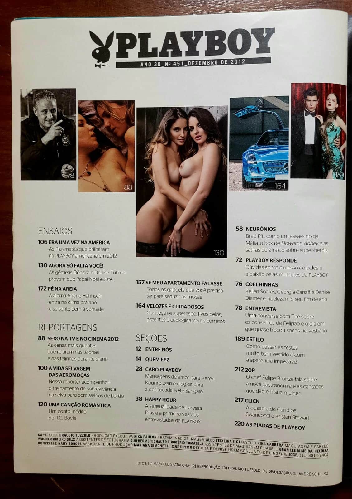 | Casa do Colecionador Playboy Nº 451 | Gêmeas Débora e Denise Tubino | Especial de Natal e Encarte Itaipava | Dezembro/2012