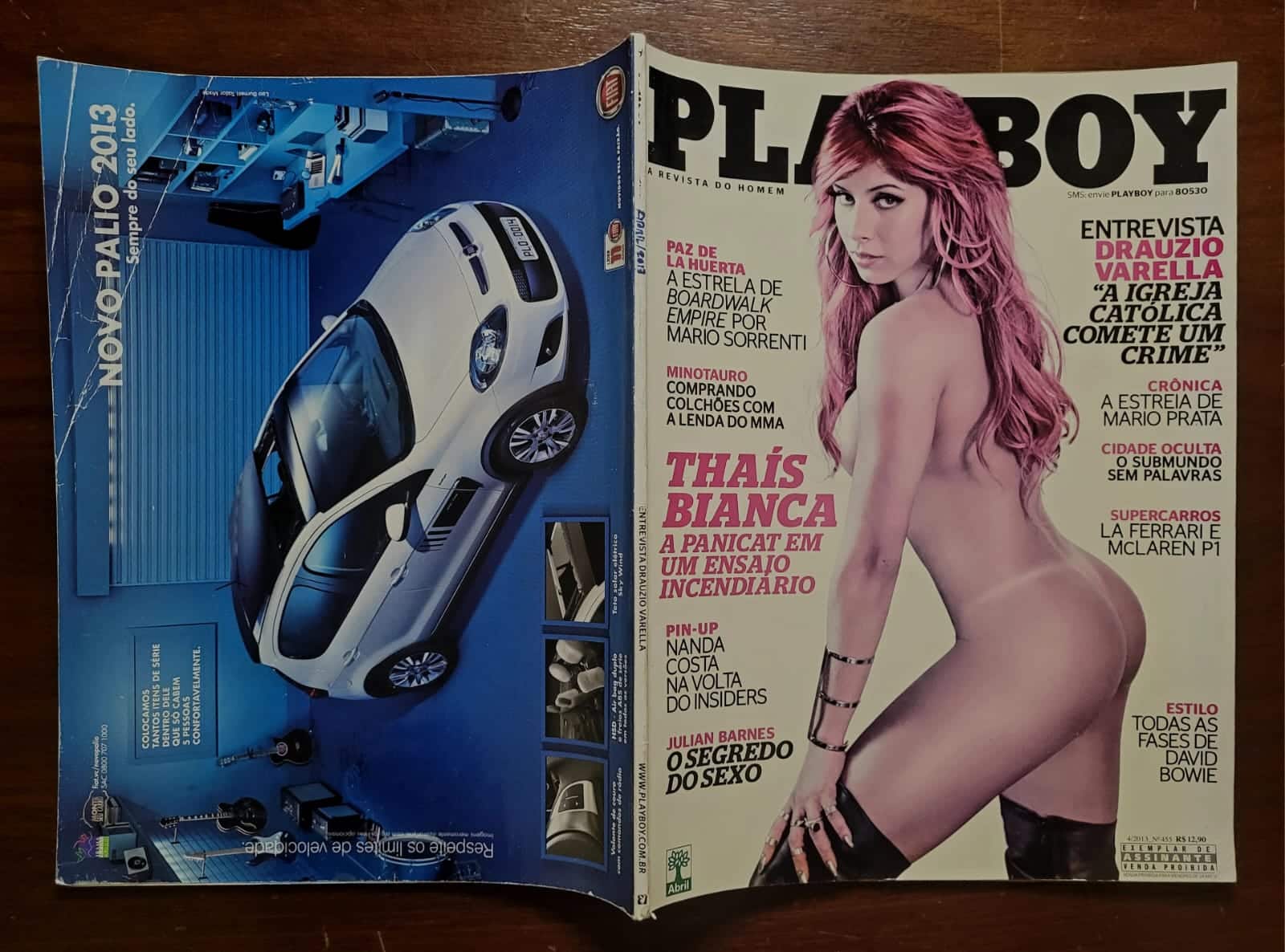 | Casa do Colecionador Playboy Nº 455 | Thaís Bianca | Panicat Rosa-Choque | Exemplar de Assinante | Abril/2013