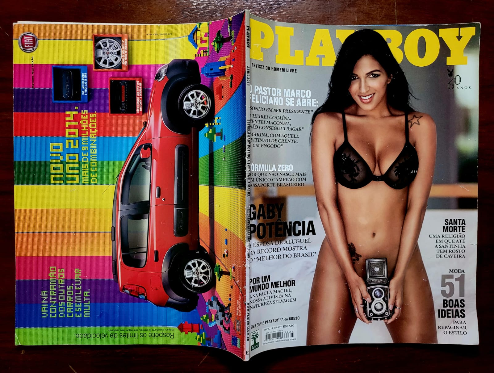 | Casa do Colecionador Playboy Nº 467 | Gaby Potência (A Esposa de Aluguel) | Exemplar de Assinante com Pôster | (Abril/2014)