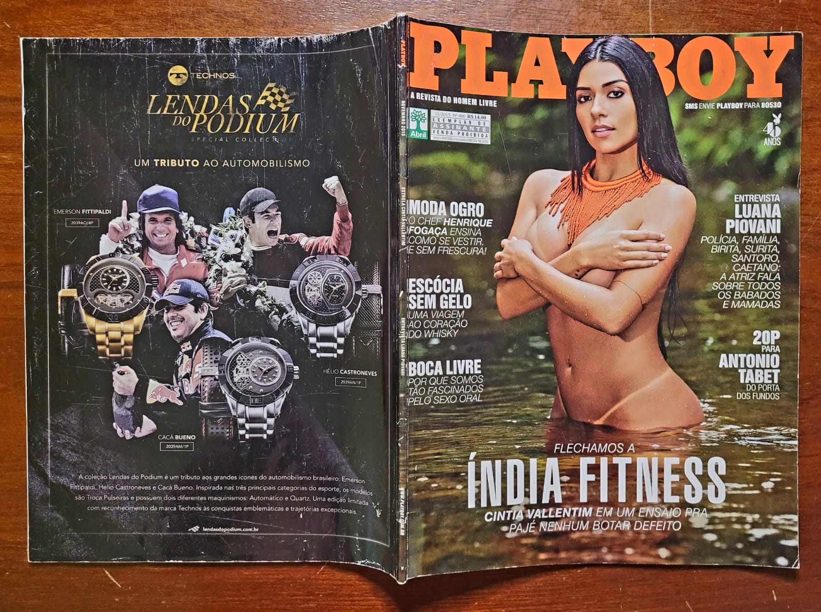 | Casa do Colecionador Playboy Nº 486 | Cintia Vallentim (Índia Fitness) | Penúltima Edição Editora Abril | (Novembro/2015)