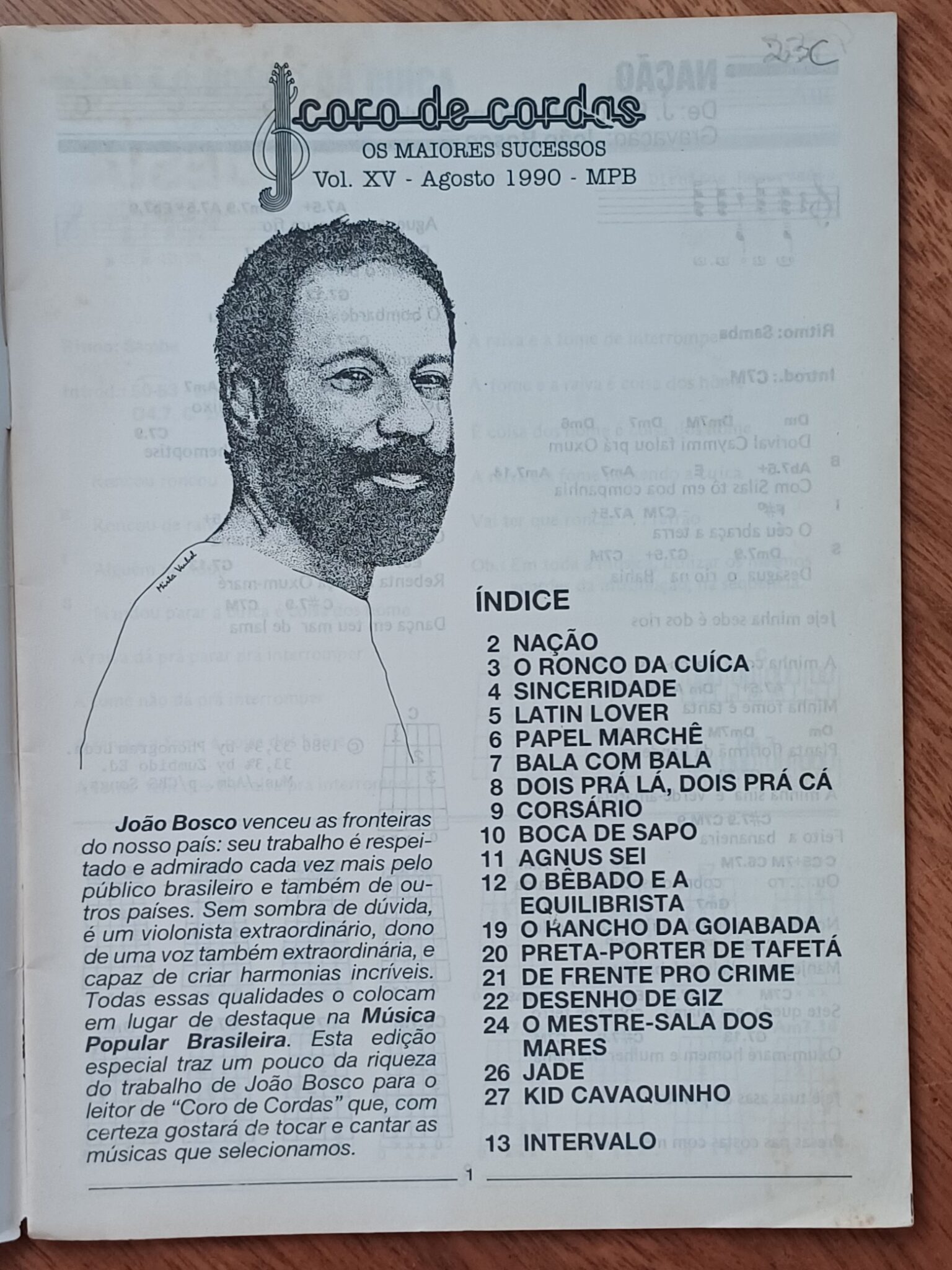 | Casa do Colecionador R21g. Revista Coro de cordas Maiores sucessos 15. João Bosco.