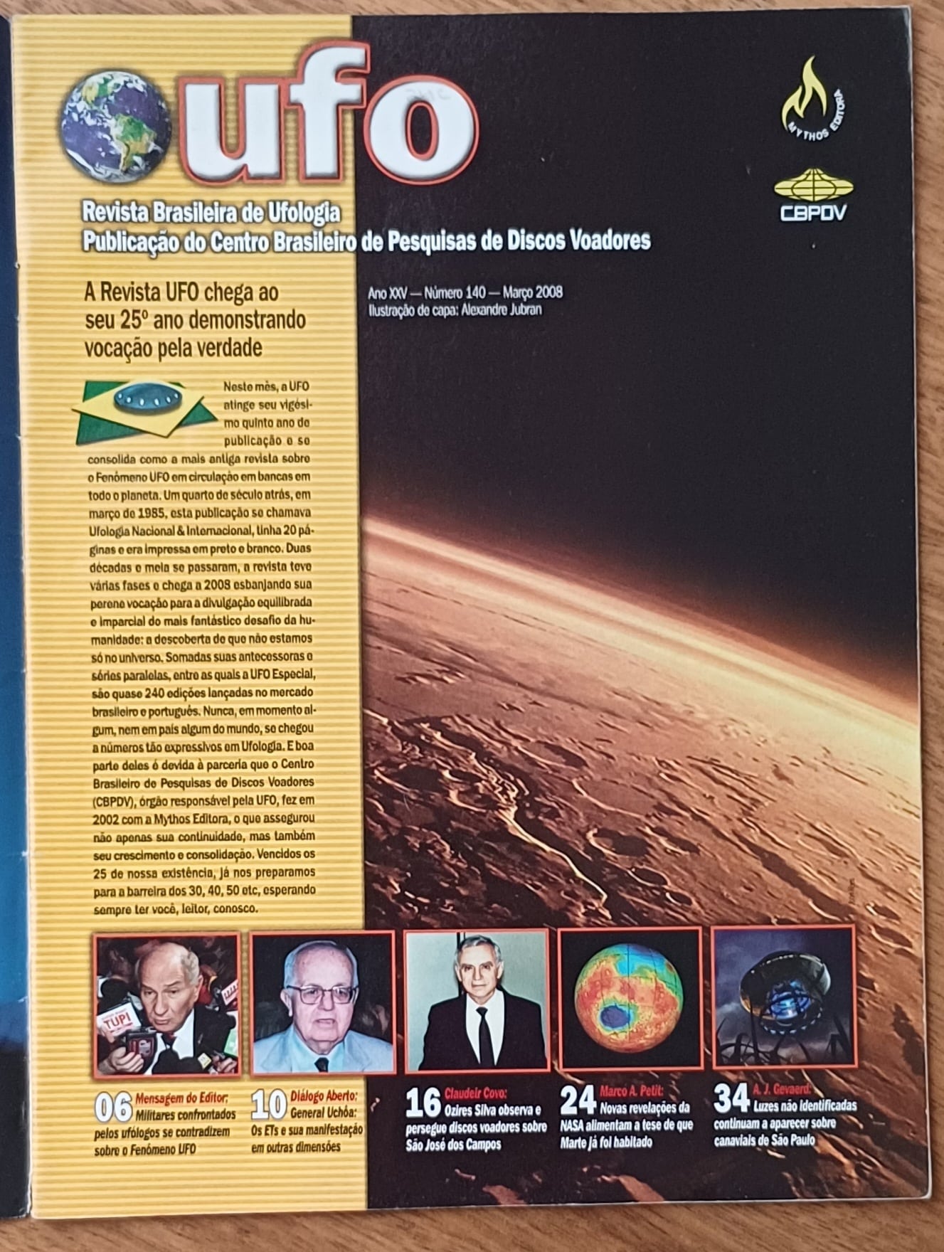 | Casa do Colecionador R28g. Revista Ufo ed Mythos # 140. Vida em Marte.