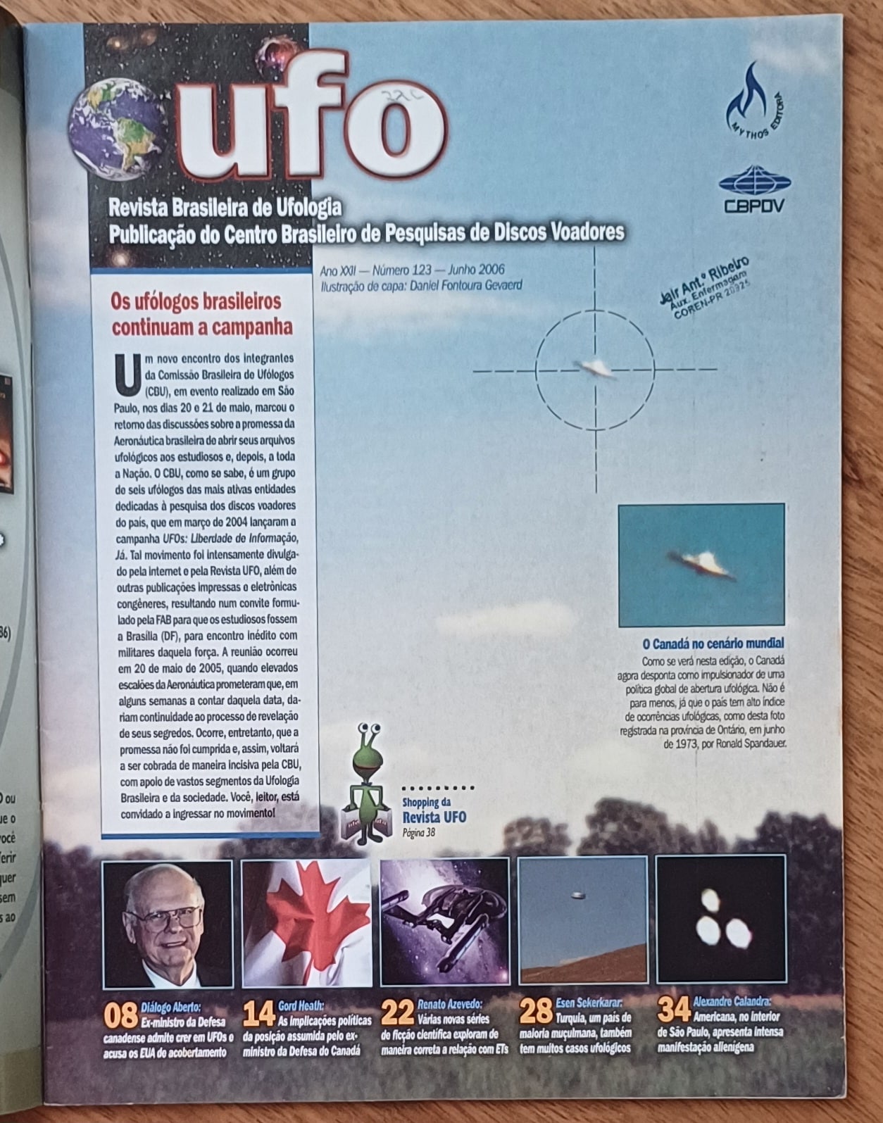 | Casa do Colecionador R28q. Revista Ufo ed Mythos # 123. Ets no planeta Terra. Aliens na Turquia.