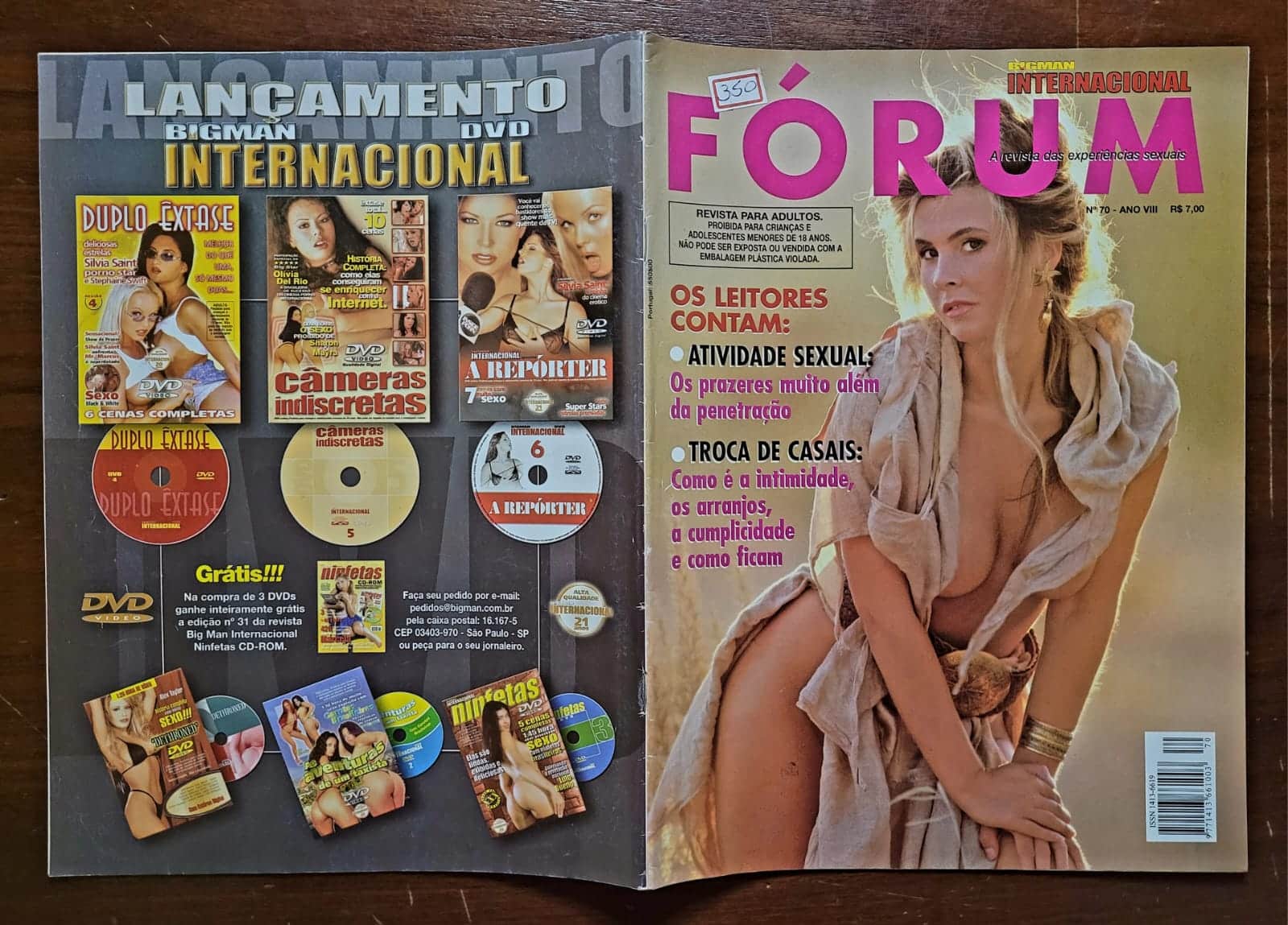 | Casa do Colecionador Revista Fórum Big Man Internacional Nº 70 | Experiências Sexuais | Fevereiro 2004