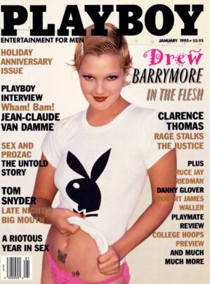 Revista Playboy americana em PDF, 12 edições 1995 (Drew Barrymore capa de Janeiro)