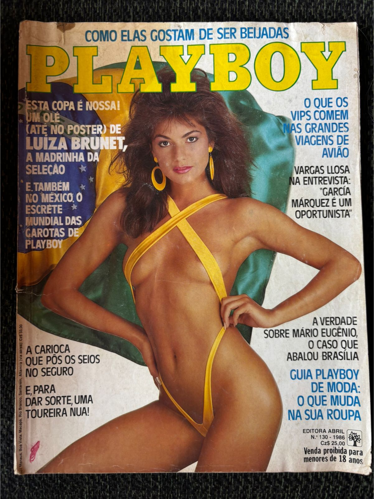 | Casa do Colecionador Revista Playboy N 130 - Luiza Brunet - Maio 1986