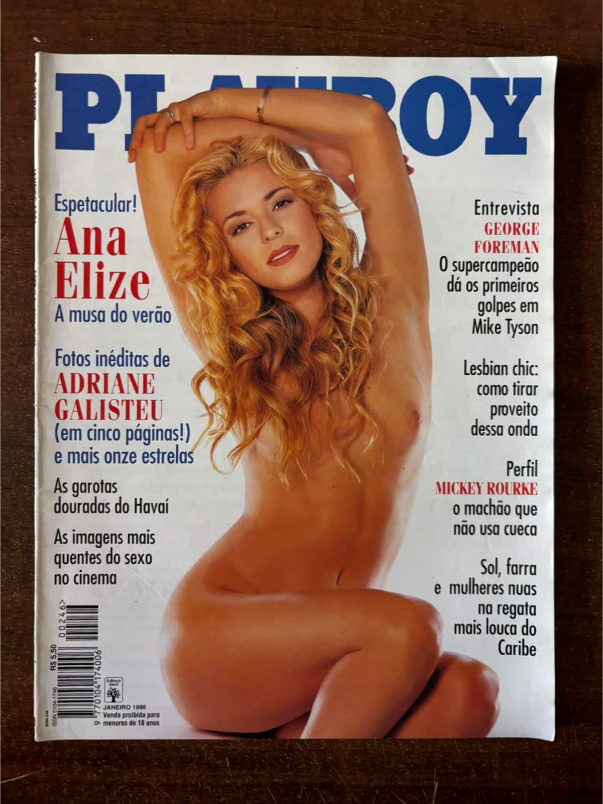 | Casa do Colecionador Revista Playboy N 246 - Ana Elize - Janeiro 1996