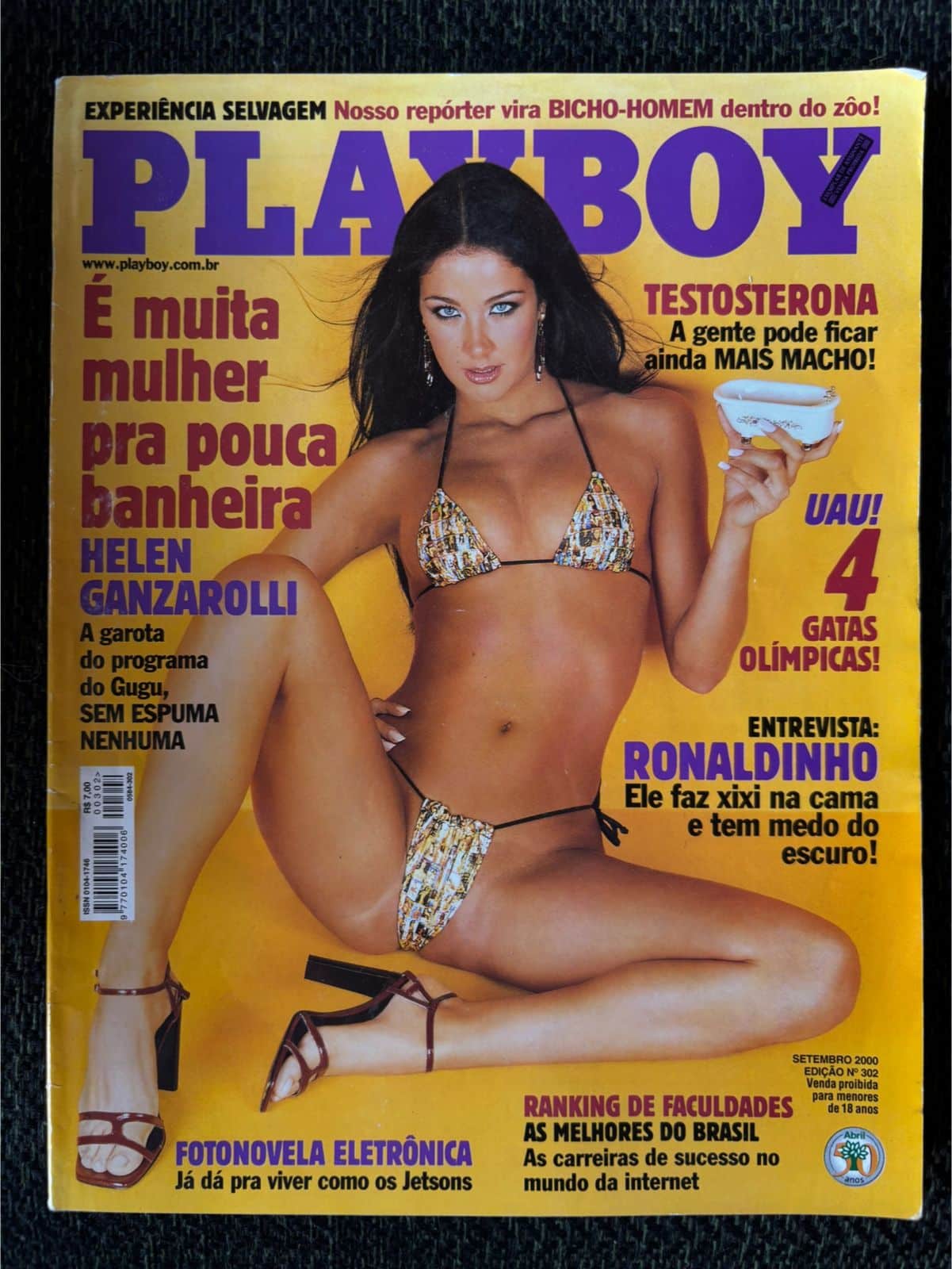 | Casa do Colecionador Revista Playboy N 302 - Helen Ganzarolli - Setembro 2000