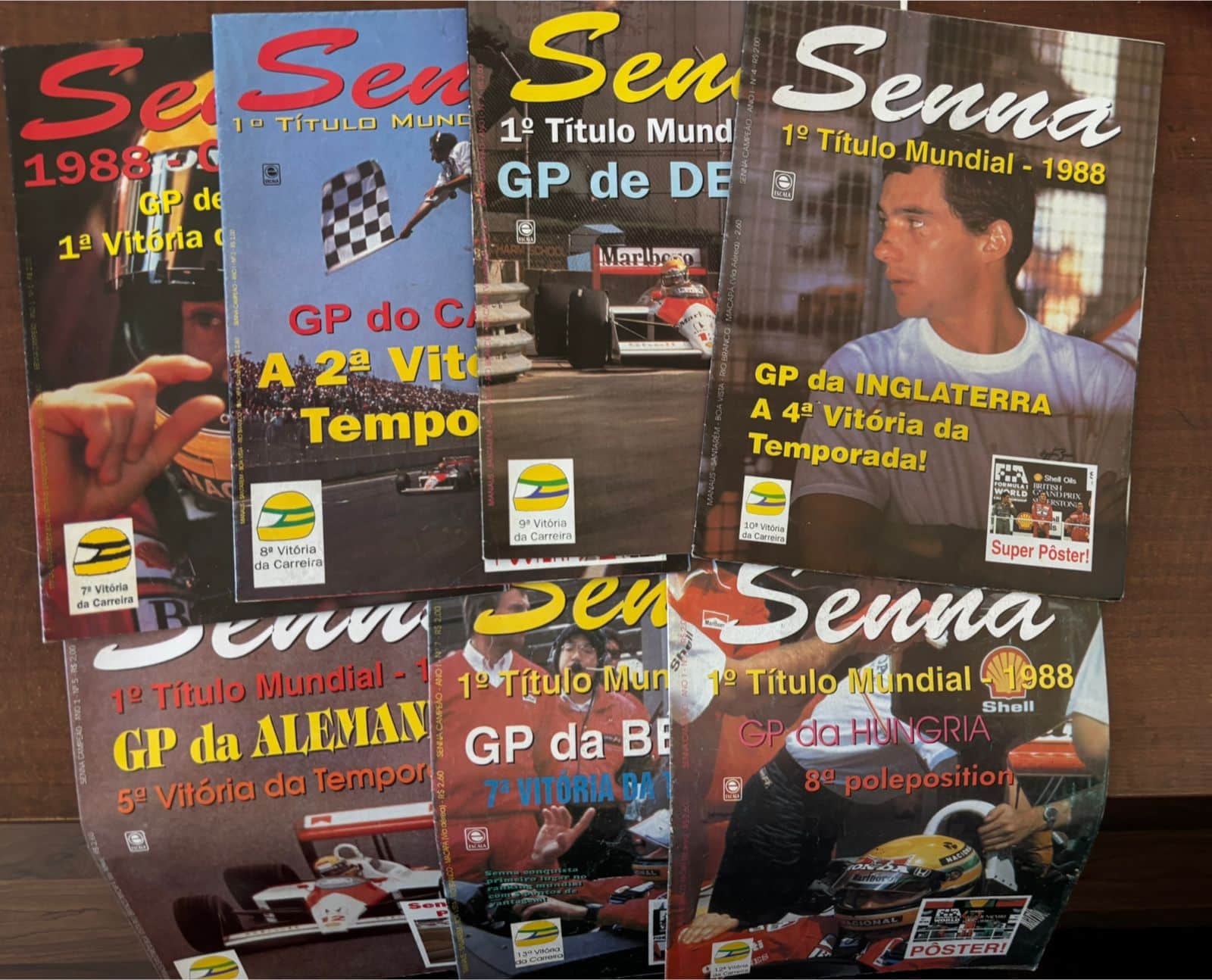 | Casa do Colecionador Revista Senna - 1º Título Mundial 1988 - ( edição de 1 ao 7 )