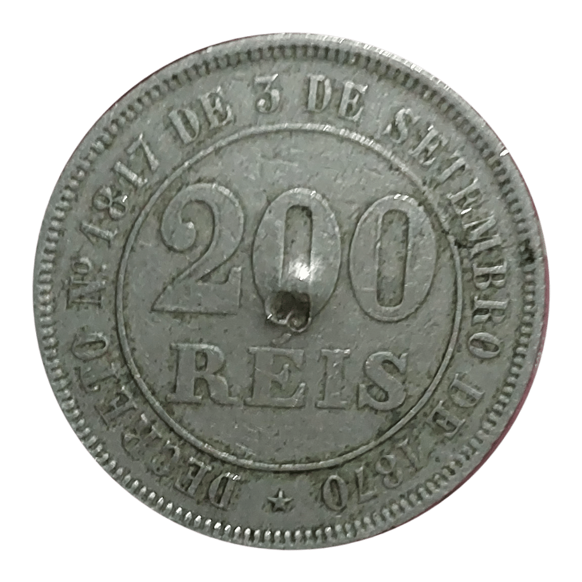 | Casa do Colecionador 200 Réis 1875 pç chave/escassa Sku 2448